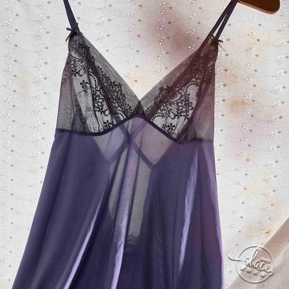 Lady 花翎秘語系列 刺繡性感襯衣 M-L(秘羽紫/浪漫白)-細節圖6