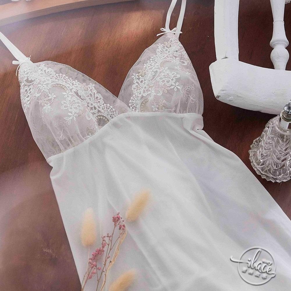 Lady 花翎秘語系列 刺繡性感襯衣 M-L(秘羽紫/浪漫白)-細節圖7