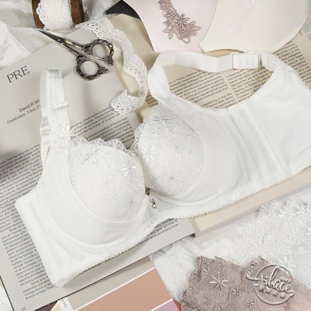 Lady 花履奇緣系列 刺繡機能調整型內衣 C-G罩(晨光白)-細節圖4