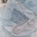 Lady 水漾旋律系列 刺繡中腰三角褲 M-XL(花漾粉/水漾藍/情漾灰)-規格圖3