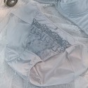 Lady 水漾旋律系列 刺繡中腰三角褲 L-XL(花漾粉/水漾藍/情漾灰)-規格圖3