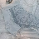 Lady 水漾旋律系列 刺繡中腰平口褲 M-XL(花漾粉/水漾藍/情漾灰)-規格圖3