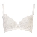 Lady 森林幻想曲系列 刺繡無襯內衣 D-F罩(晶鑽白)-規格圖2
