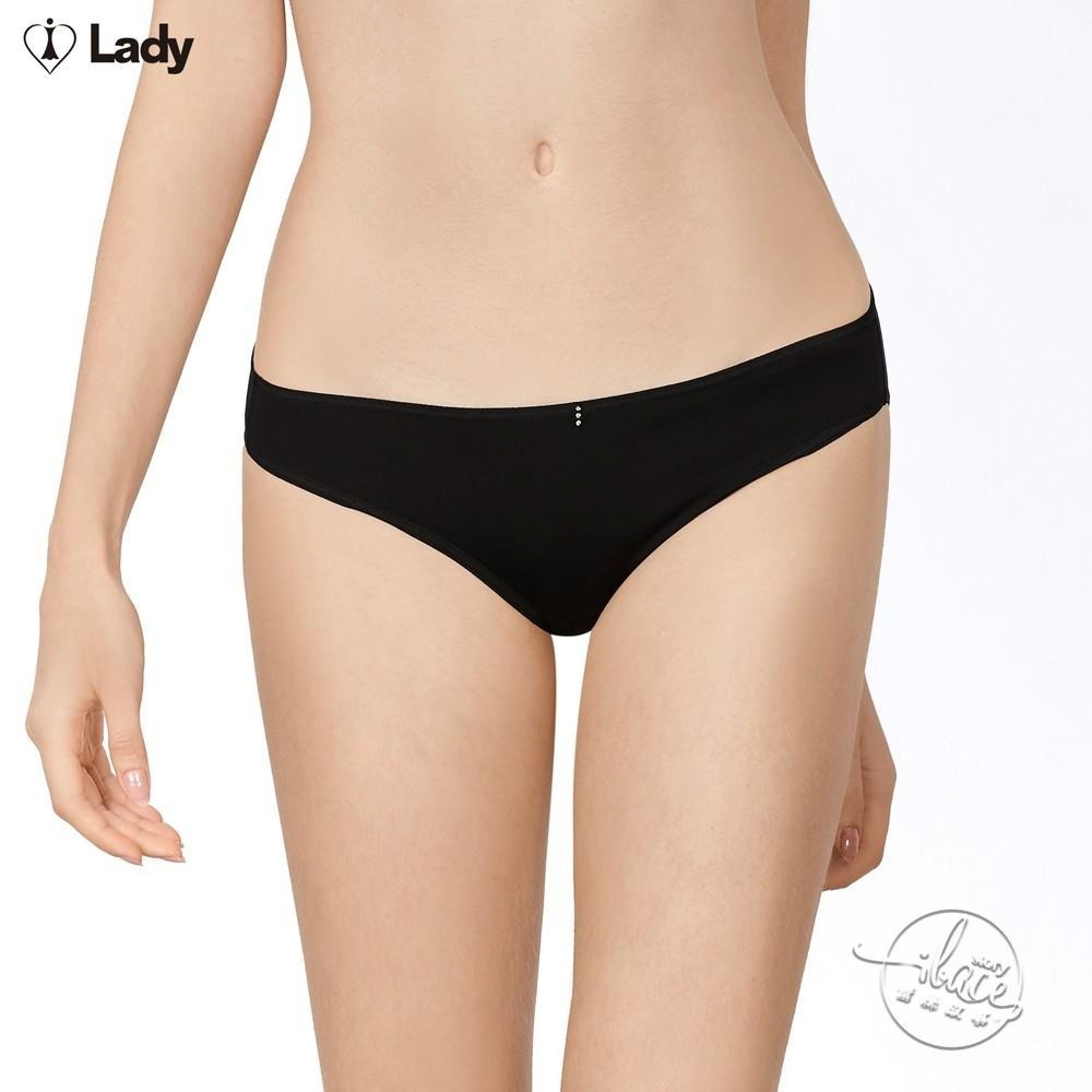 LADY 夢幻W系列 素面無痕中低腰三角褲 (時尚黑 / 光影白)-細節圖4