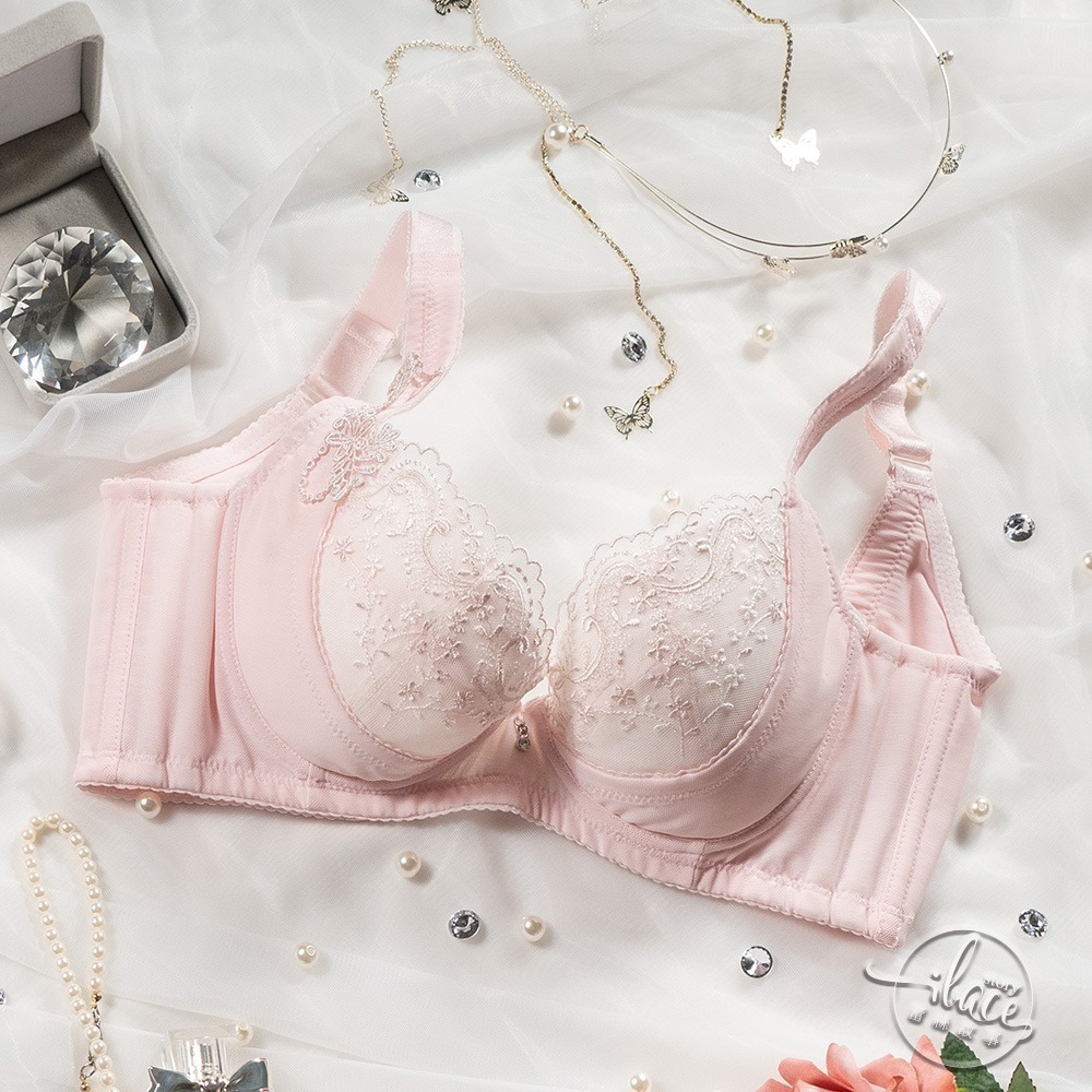 Lady 琉璃沁語系列 刺繡機能調整型內衣 B-G罩(琉璃粉)-細節圖4