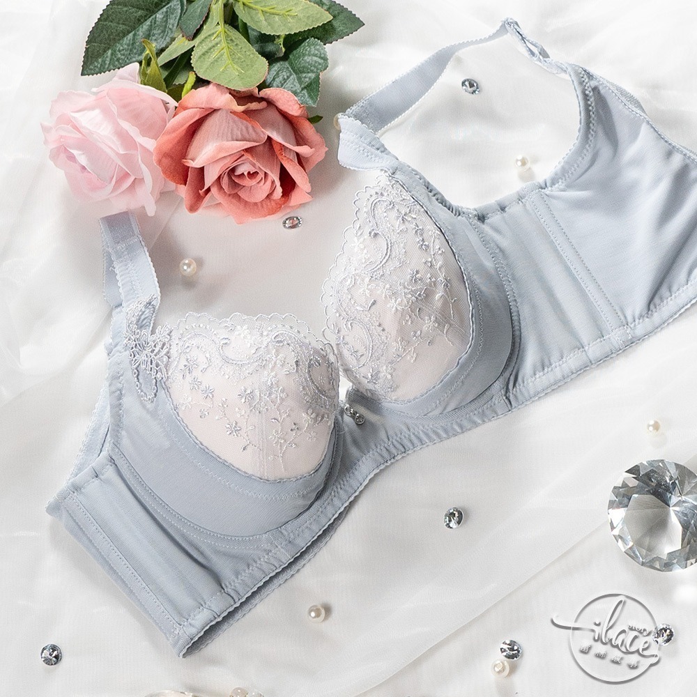 Lady 琉璃沁語系列 刺繡機能調整型內衣 B-G罩(銀河灰)-細節圖4