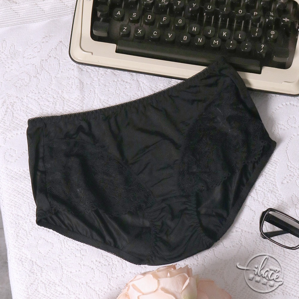 Lady 絢夜詩影系列 蕾絲中腰平口褲 M-XXL(暮霞黑/夕霧紫)-細節圖4