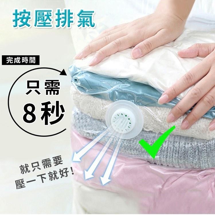 免抽氣壓縮袋 真空壓縮袋 真空袋 衣服棉被收納 防塵 防潮 防霉 棉被壓縮 收納袋【A016】-細節圖2