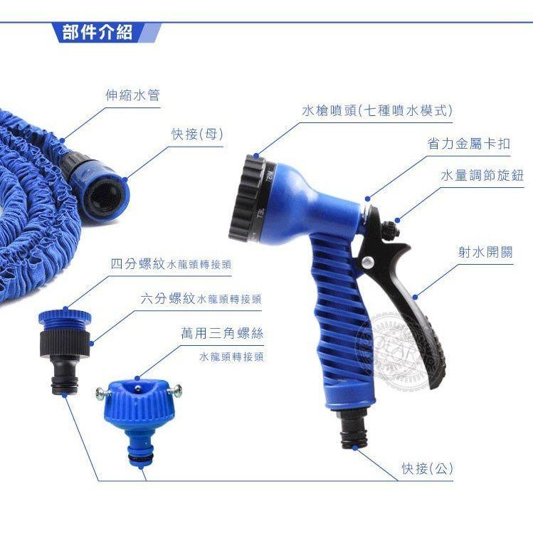 🍀若隱百貨🍀15M/50FT水管 高壓彈力伸縮水管 萬用清潔水管 洗車水管 伸縮水管 彈性水管 萬用水管 清潔水管-細節圖3