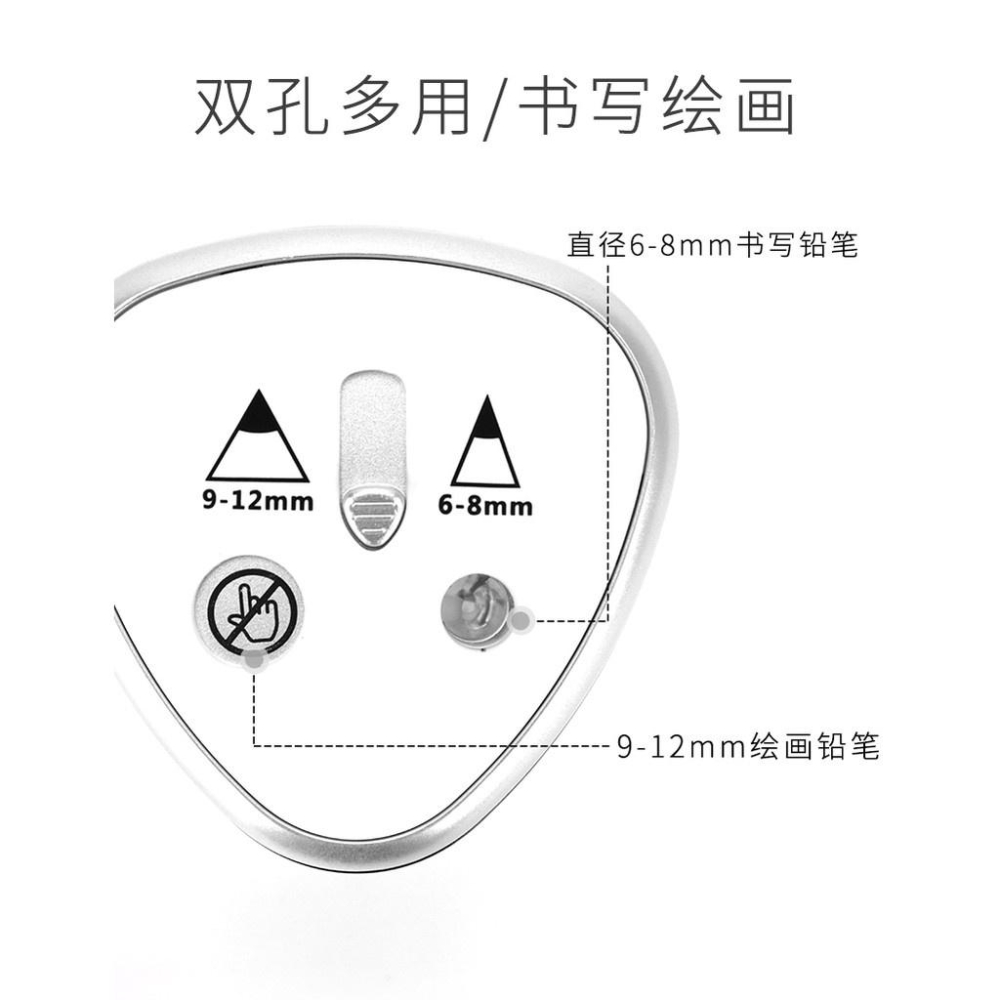 🍀若隱百貨🍀 電動削筆機 電動雙孔削鉛筆機 自動削鉛筆機 電動削筆機 電動削鉛筆機 削筆器 可削6-12mm直徑的鉛筆-細節圖7