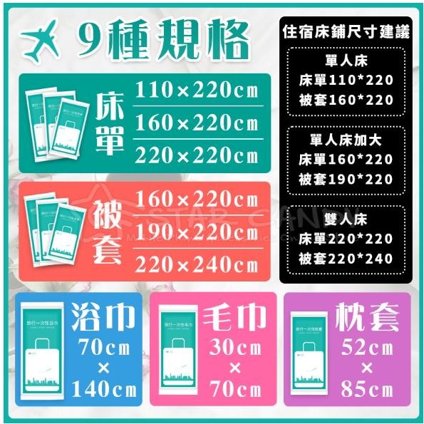 一次性旅行組 拋棄式枕套 旅行枕套 被套 床單 毛巾 浴巾 防疫 枕頭套 一次性床單 一次性浴巾【A216】-細節圖7
