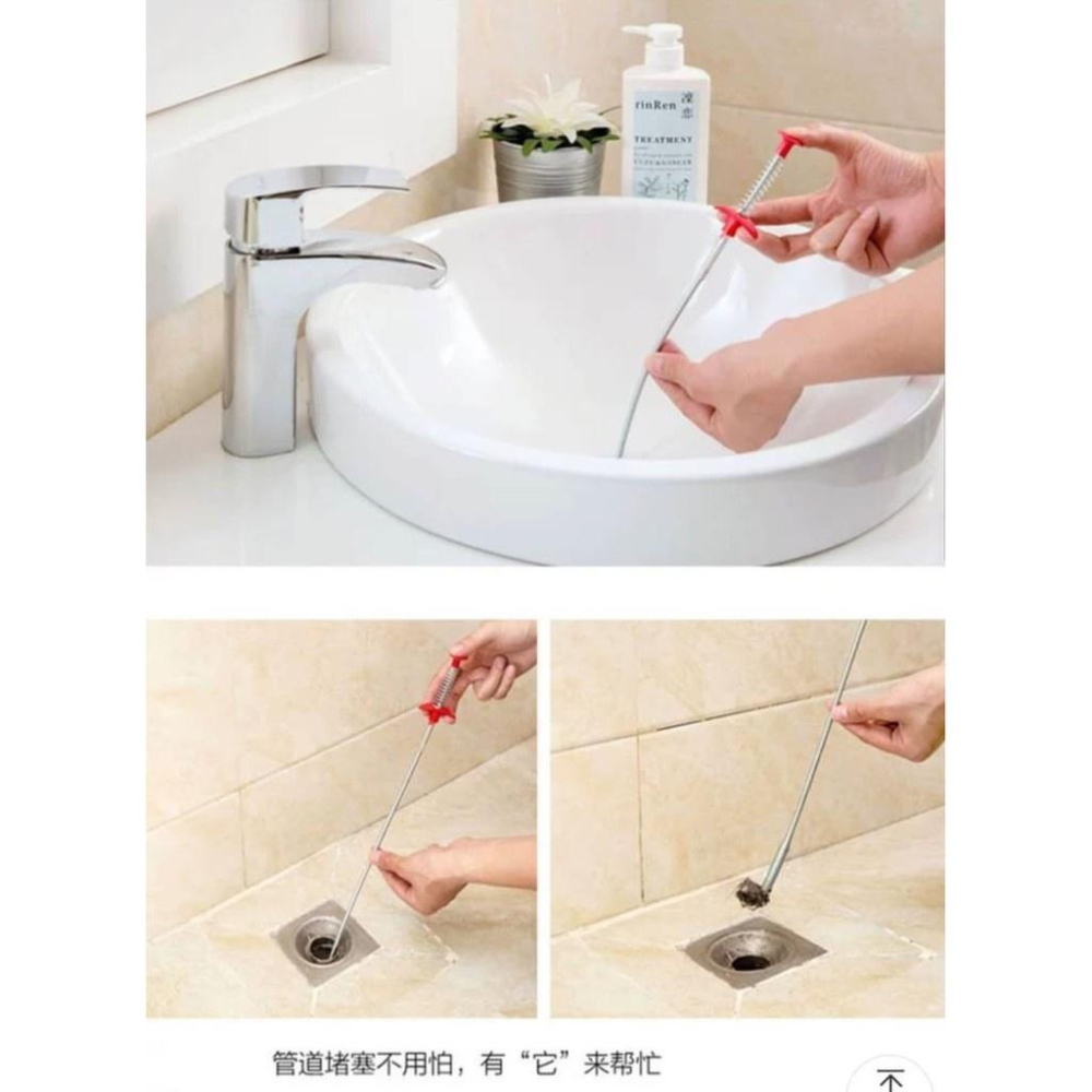 水管清理夾 管道疏通夾 水管疏通神器 毛髮清理器 通水管 通管器 清理鉤 廚房堵塞取物器 下水道疏通器-細節圖3