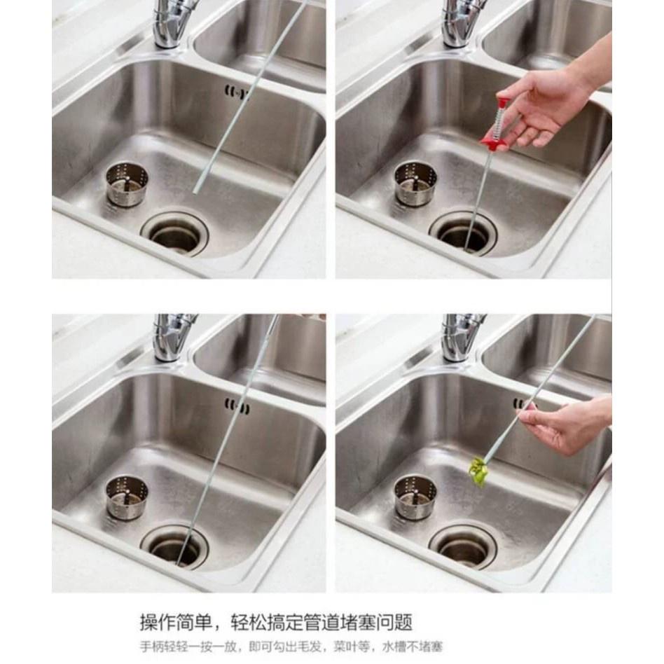 水管清理夾 管道疏通夾 水管疏通神器 毛髮清理器 通水管 通管器 清理鉤 廚房堵塞取物器 下水道疏通器-細節圖8