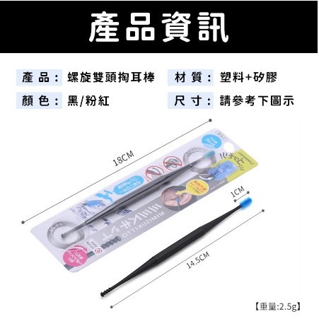 日本熱銷 360度 螺旋雙頭挖耳棒 掏耳棒 螺旋雙頭 挖耳神器 潔耳器 挖耳勺 挖耳器 潔耳器【A126】-細節圖9