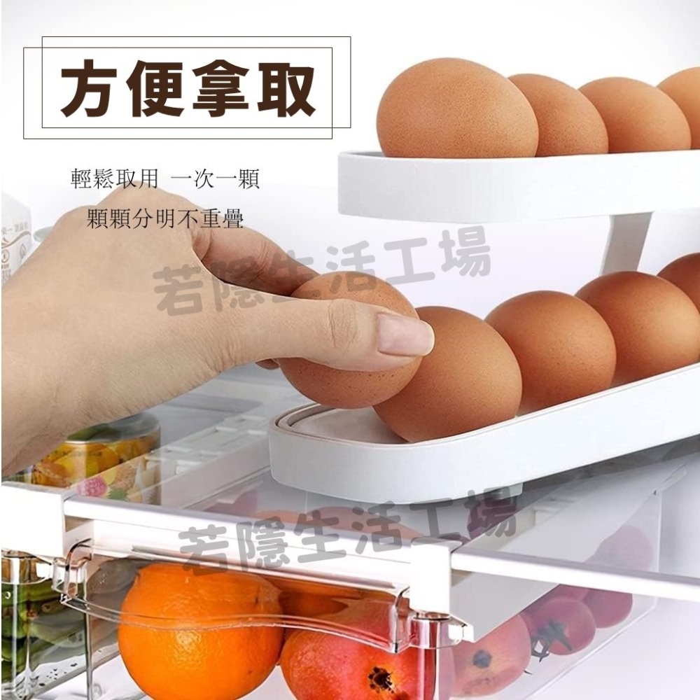 自動滾落雞蛋架 雞蛋收納架 雞蛋分配器 雞蛋盒 蛋盒 雞蛋架 滾蛋式收納架 雞蛋儲存架 雞蛋保鮮盒-細節圖3