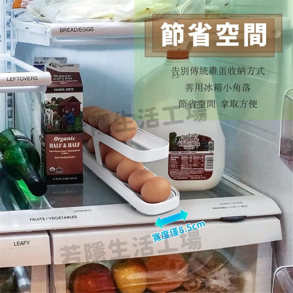 自動滾落雞蛋架 雞蛋收納架 雞蛋分配器 雞蛋盒 蛋盒 雞蛋架 滾蛋式收納架 雞蛋儲存架 雞蛋保鮮盒-細節圖4