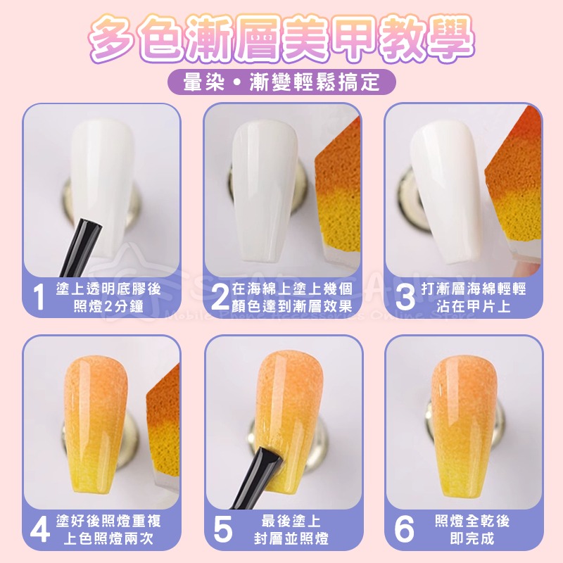 《10入》美甲六角海綿 清潔海綿 洗筆海綿 除膠海綿 美甲工具 美甲材料 海綿 無絮海棉 漸層 暈染 六角【A284】-細節圖6