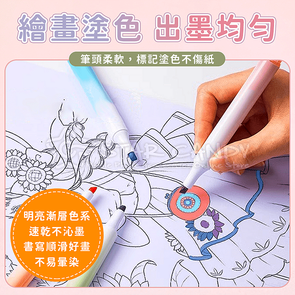 日出漸層螢光筆組 彩色螢光筆 四色螢光筆 單頭螢光筆 螢光筆組 彩色筆 螢光筆 文書 文具用品【A402】-細節圖4