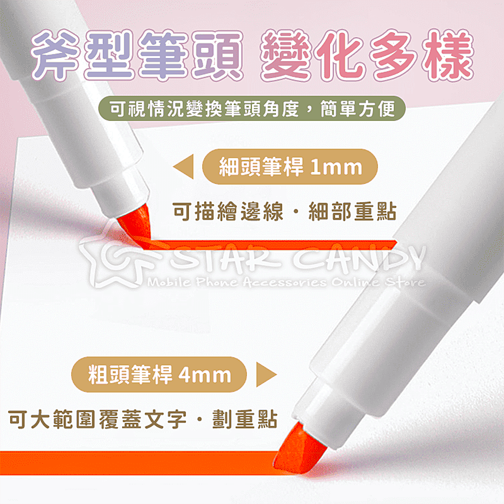日出漸層螢光筆組 彩色螢光筆 四色螢光筆 單頭螢光筆 螢光筆組 彩色筆 螢光筆 文書 文具用品【A402】-細節圖5
