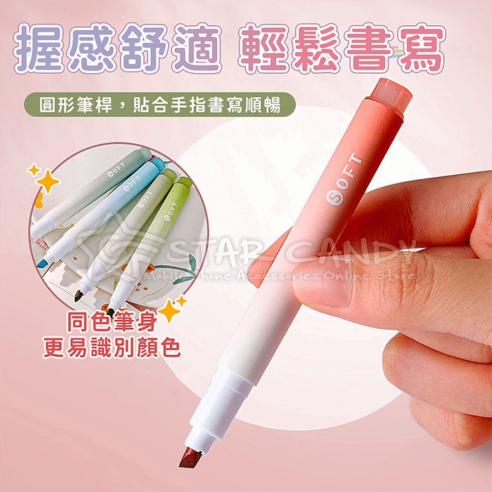 日出漸層螢光筆組 彩色螢光筆 四色螢光筆 單頭螢光筆 螢光筆組 彩色筆 螢光筆 文書 文具用品【A402】-細節圖6