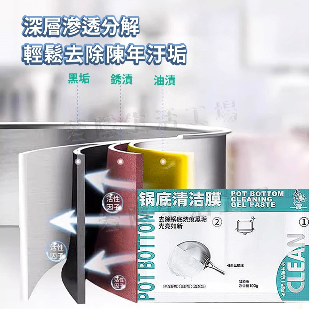 底清潔膜 鍋底黑垢清潔膜清潔劑 黑鍋清潔神器 鍋底一貼淨 除汙除垢清潔劑 清潔膜貼 洗鍋底 鍋底清潔-細節圖4