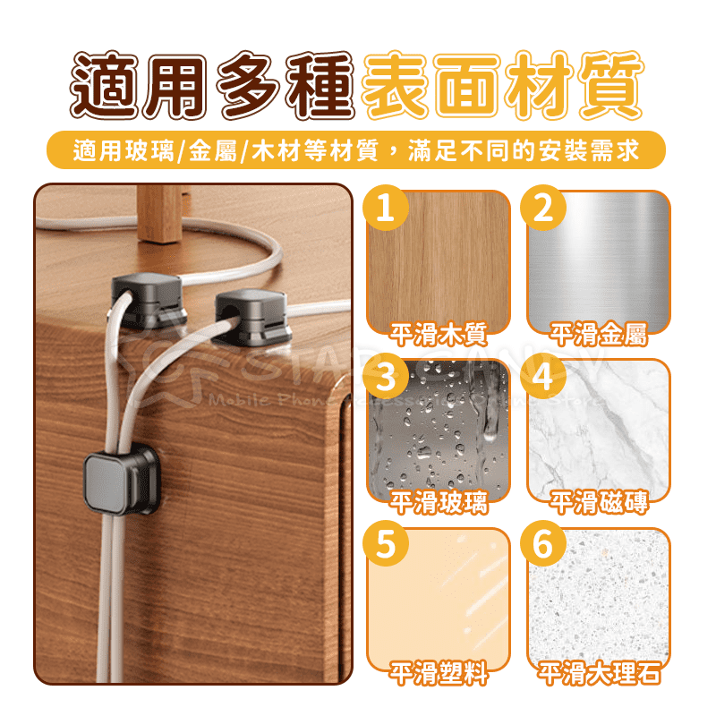 磁吸式固定器 電線固定器 充電線收納 磁吸理線器 固線器 整線器 整線扣 收線器 集線器【A435】-細節圖7