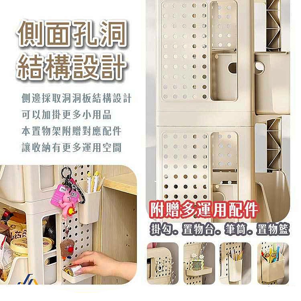書包置物架小推車 洞洞板收納 收納推車 置物推車 書架 移動書架 書桌收納 辦公收納 收納-細節圖6