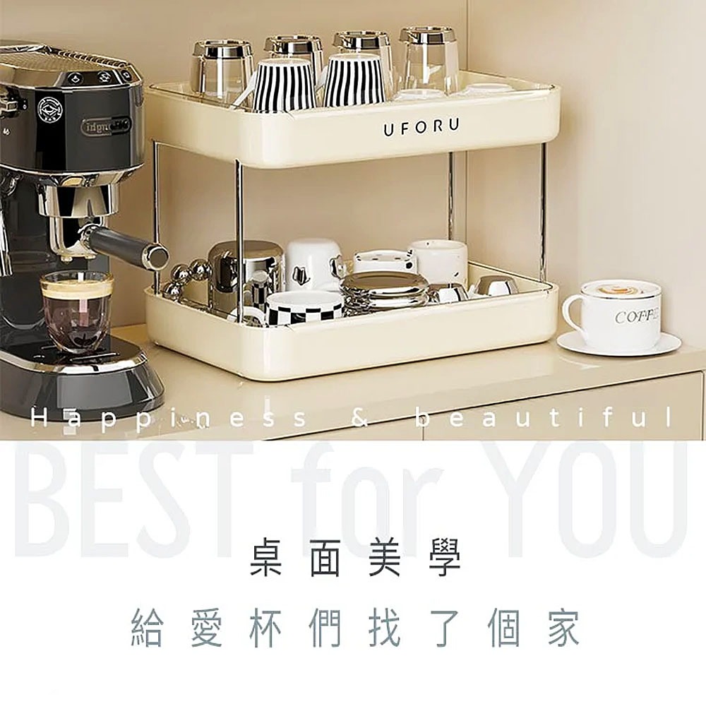 瀝水杯架 桌面托盤 雙層/三層瀝水杯架 雙層碗盤瀝水 杯架瀝水架 廚房收納 化妝品收納 置物架 收納架-細節圖2