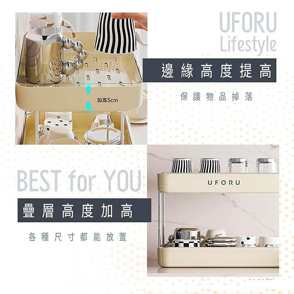 瀝水杯架 桌面托盤 雙層/三層瀝水杯架 雙層碗盤瀝水 杯架瀝水架 廚房收納 化妝品收納 置物架 收納架-細節圖4