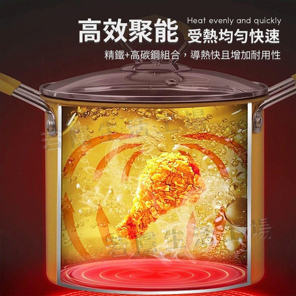 炸炸壺 迷你油炸鍋 3L油鍋 304不銹鋼網 家用小油鍋 日式炸物鍋 煮麵 天婦羅鍋 湯鍋-細節圖7