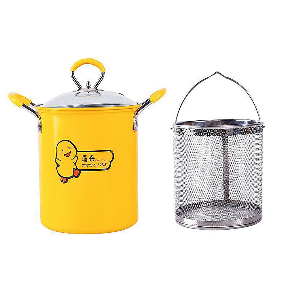 炸炸壺 迷你油炸鍋 3L油鍋 304不銹鋼網 家用小油鍋 日式炸物鍋 煮麵 天婦羅鍋 湯鍋-細節圖9