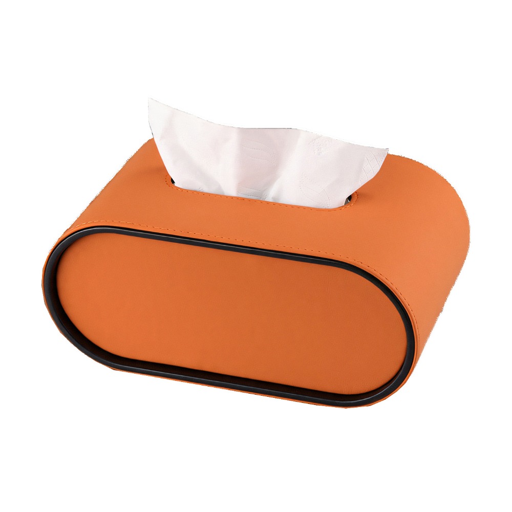 皮革衛生紙盒 面紙盒 橢圓形皮質紙巾盒 抽取式紙巾盒 桌面餐巾紙收納盒 衛生紙收納盒 桌面收納-規格圖7