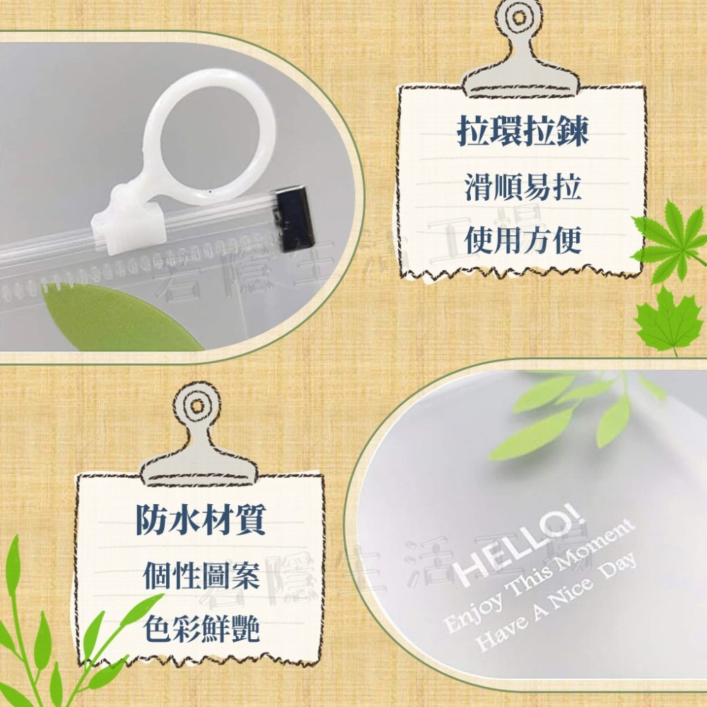 一組四入 加厚磨砂透明拉錬A4文件袋 防水文件夾 資料袋 收納袋 文具袋 L夾 拉鍊袋-細節圖3