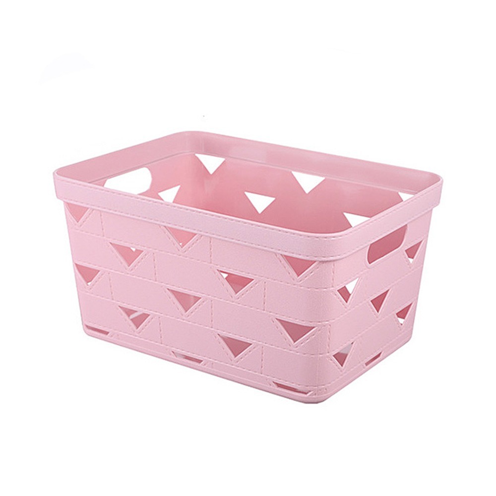 仿皮紋收納籃 簍空置物籃 文具收納 彩妝收納 沐浴籃 髒衣籃 收納盒 儲物盒 收納桶 收納用品-細節圖2