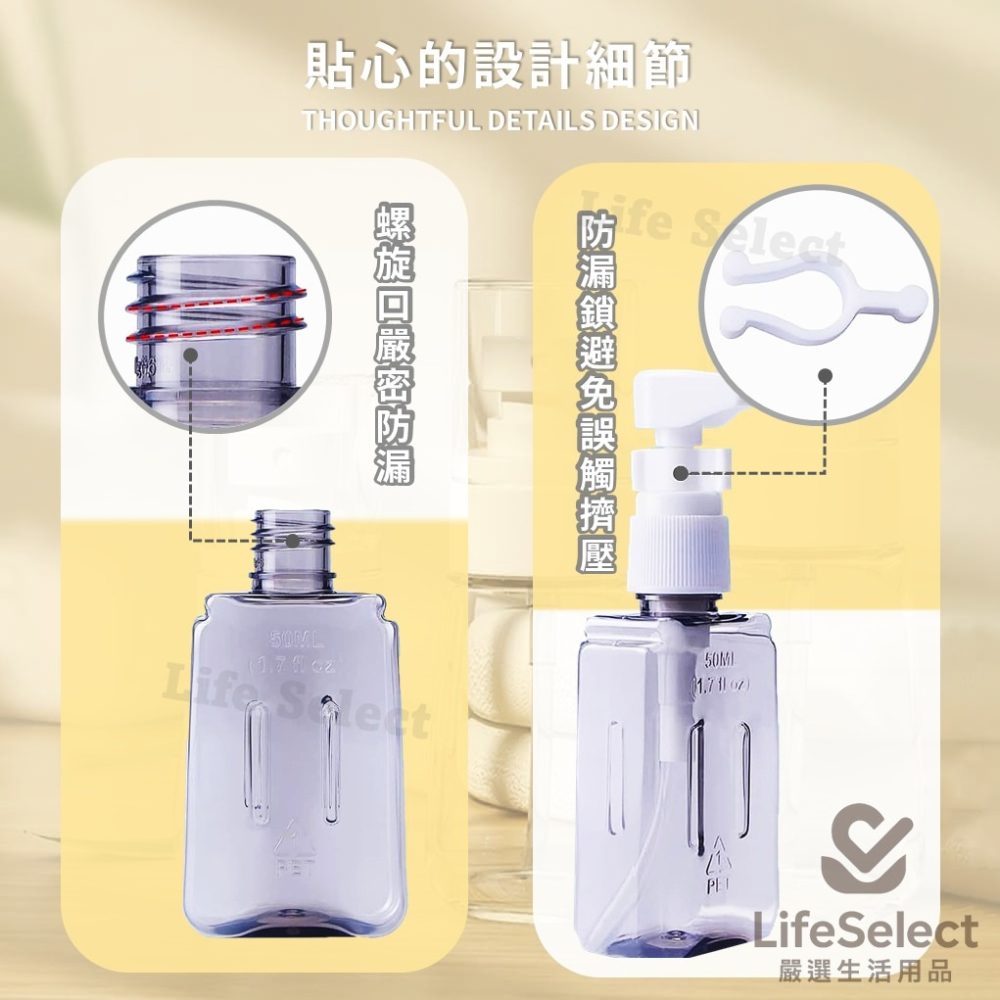 【生活選】四合一分裝瓶 旅行瓶套裝 乳液瓶 噴霧瓶 樣品瓶 護膚品 化妝品 空瓶 旅行瓶罐裝套裝-細節圖5