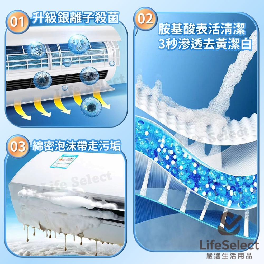 【生活選】免拆洗 冷氣清潔劑 500ml 冷氣清洗 冷氣保養 冷氣清洗劑 空調清洗劑 冷氣清潔噴霧 抗菌-細節圖5