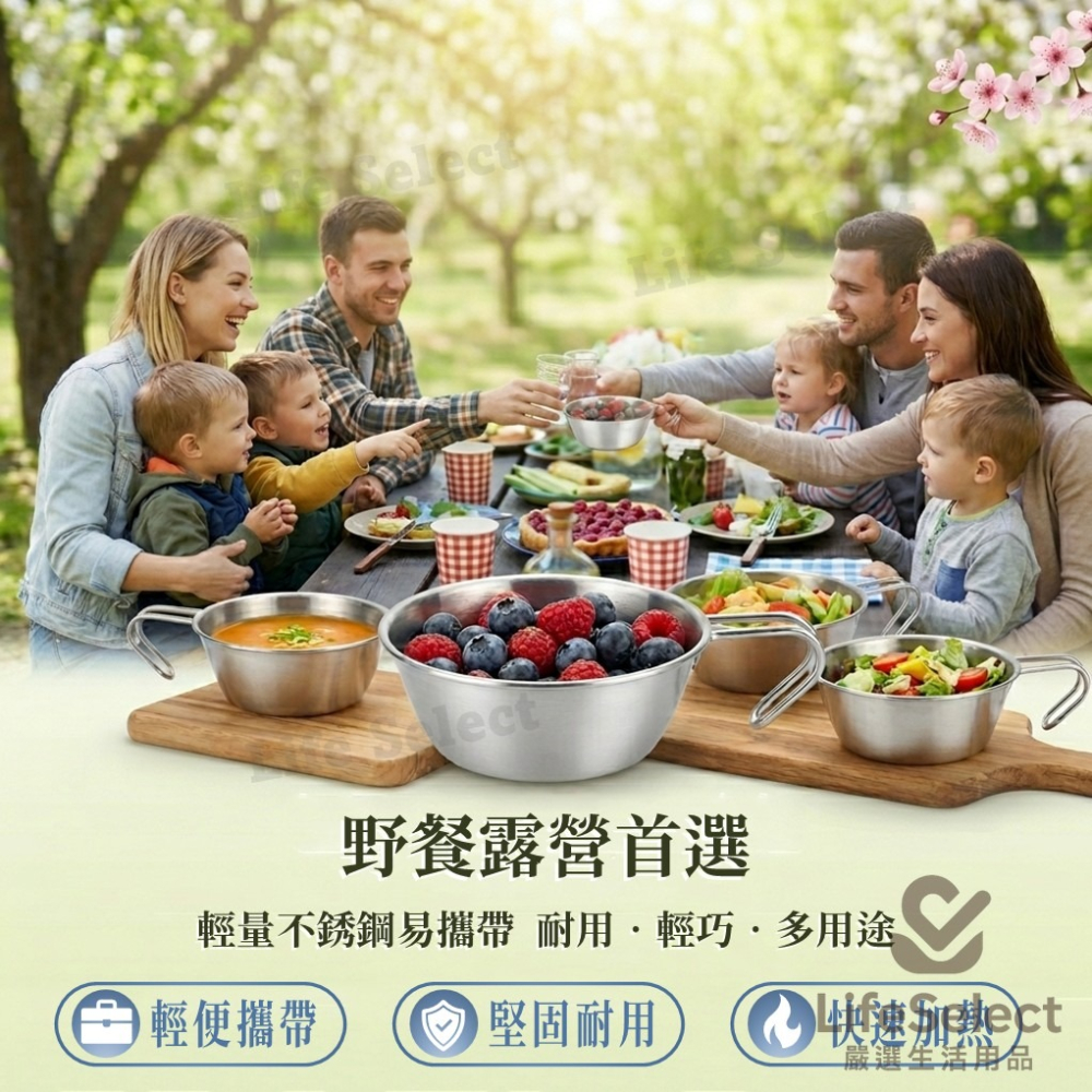 【生活選】韓式米酒碗 12cm 帶把手 小吃碗 304不鏽鋼多用碗 不銹鋼餐碗 餐具 小菜分裝碟 醬料碟 露營碗盤-細節圖4