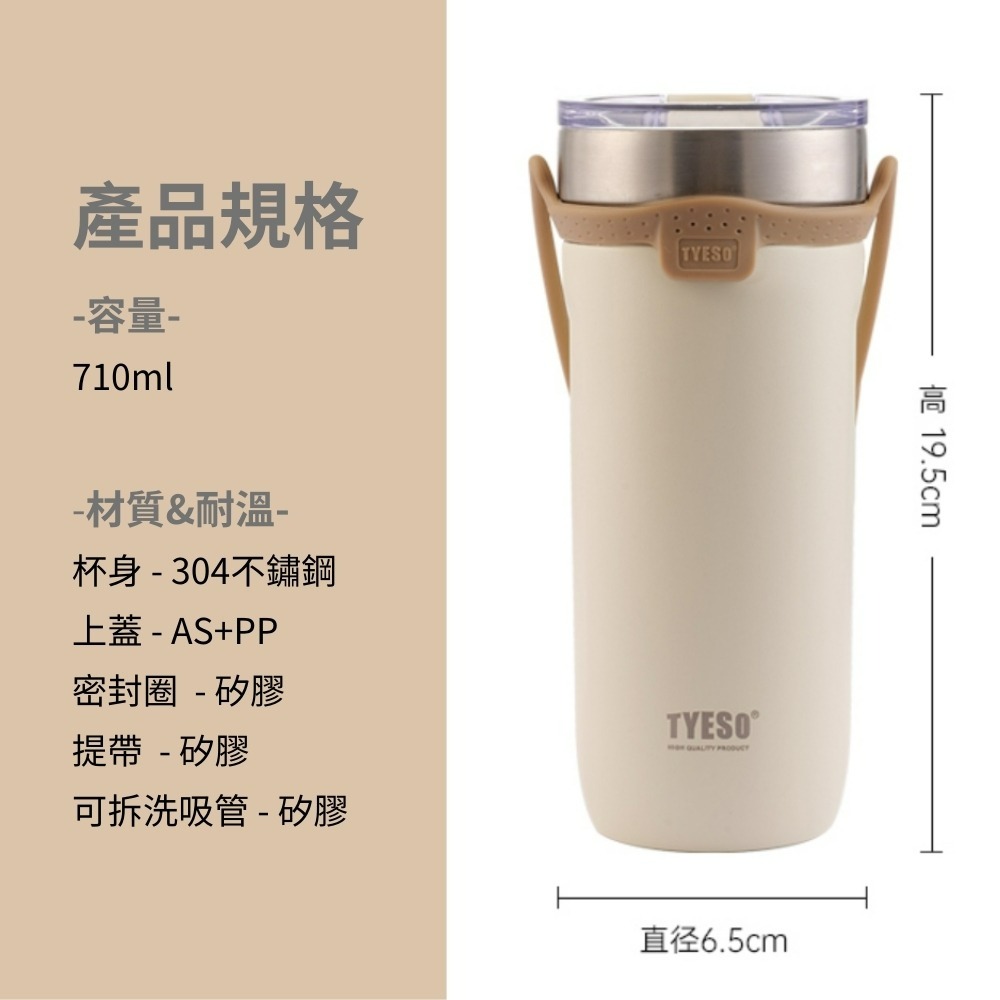 【TYESO原廠正品】304不鏽鋼隨行杯710ml-細節圖5