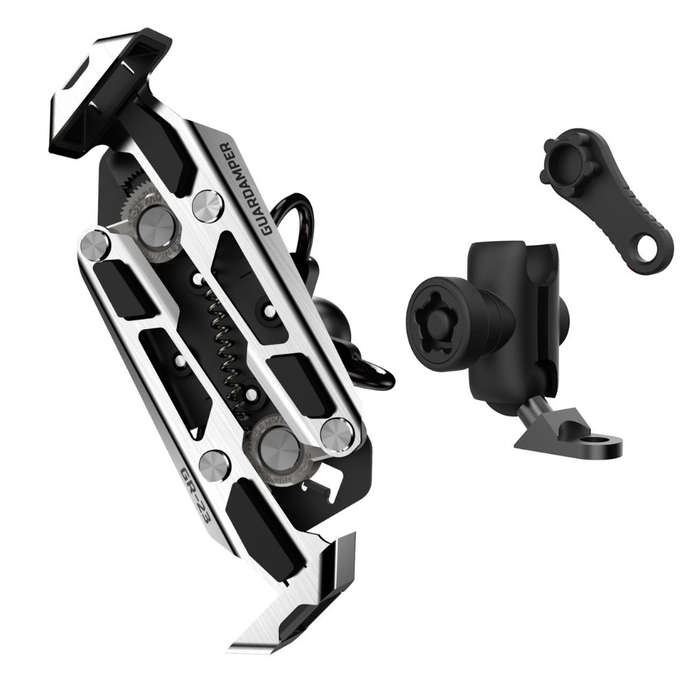 GUARDAMPER 銀刃 GR-23 專業 抗震 不鏽鋼 減震 機車 手機架 手機支架 機車手機架 WRI抗震-細節圖8