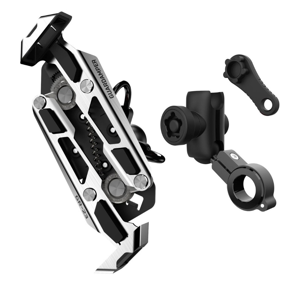 GUARDAMPER 銀刃 GR-23 專業 抗震 不鏽鋼 減震 機車 手機架 手機支架 機車手機架 WRI抗震-細節圖9