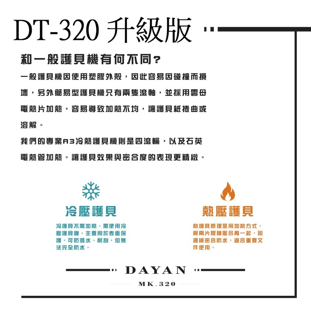 DT-320【含稅開發票】A3商務型  110V  冷熱 塑封機  護膜機 護貝機 A3護貝機 鐵殼護貝機(升級版)-細節圖4