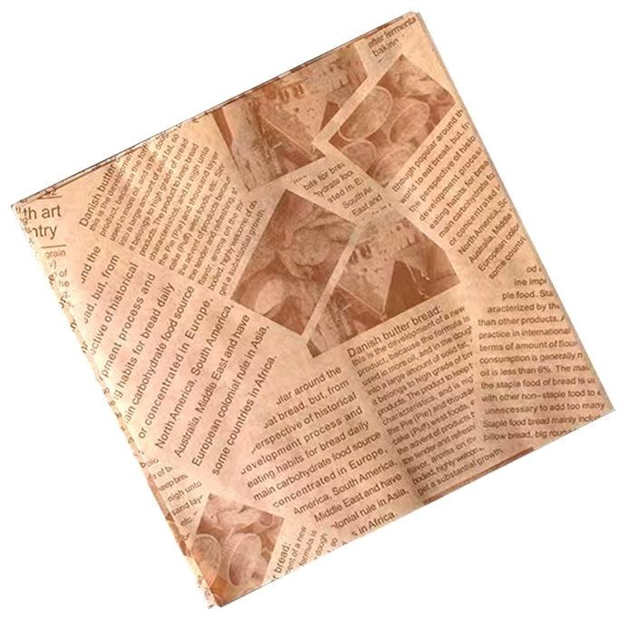 復古油紙墊 100張76元 防油紙 漢堡紙 防油防水 食品吸油紙 防油水墊紙 復古風防油紙 餐盤墊紙 油炸墊紙 吸油紙-細節圖2