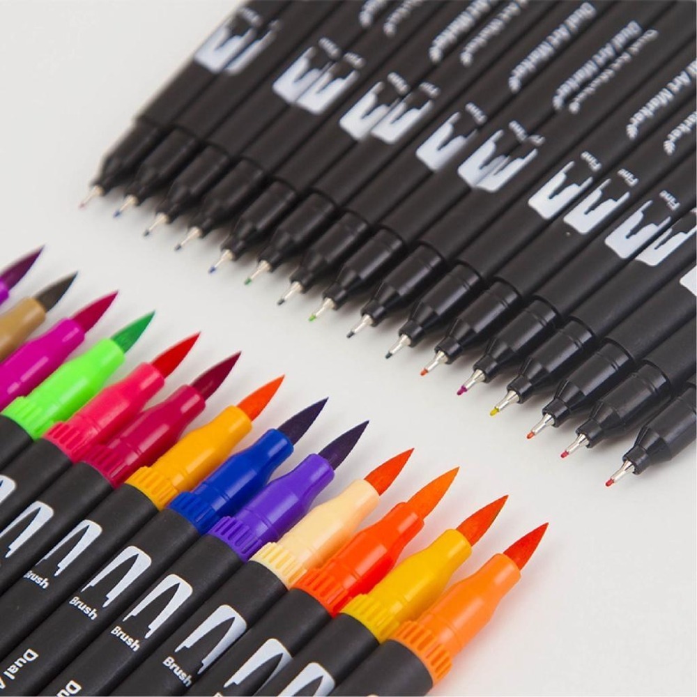 水性麥克筆套組 聖誕禮物 雙頭麥克筆套組 水性麥克筆筆 彩色麥克筆 水性馬克筆 彩色畫筆 雙頭彩色筆 水性繪筆 交換禮物-細節圖7