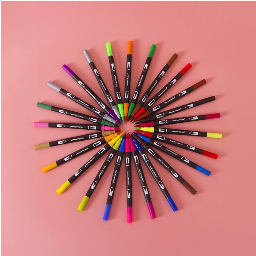 水性麥克筆套組 聖誕禮物 雙頭麥克筆套組 水性麥克筆筆 彩色麥克筆 水性馬克筆 彩色畫筆 雙頭彩色筆 水性繪筆 交換禮物-細節圖8