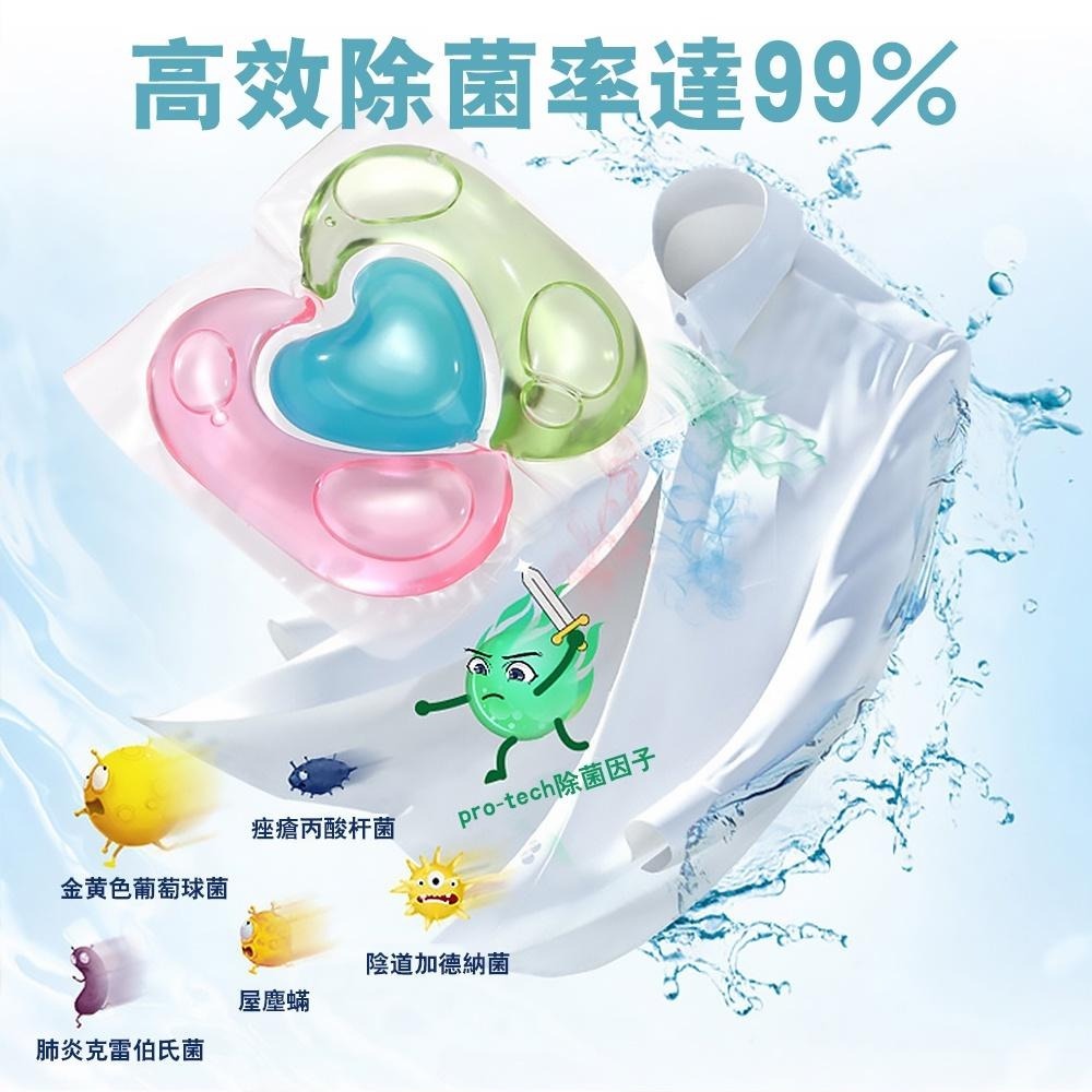 強效潔淨超濃縮洗衣球 三合一心型洗衣凝珠 心型洗衣膠囊 濃縮洗衣球 洗衣膠囊 濃縮高效洗衣球 香水洗衣凝珠 香氛洗衣球-細節圖2