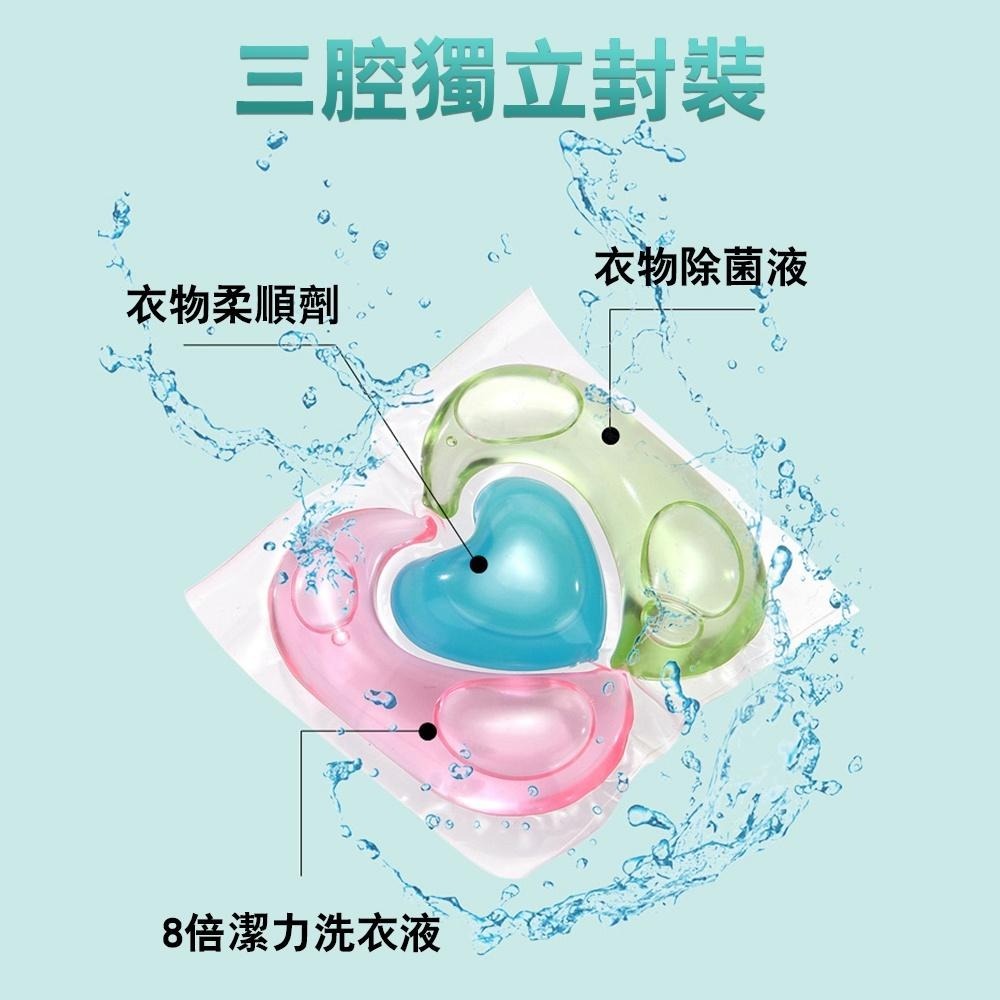 強效潔淨超濃縮洗衣球 三合一心型洗衣凝珠 心型洗衣膠囊 濃縮洗衣球 洗衣膠囊 濃縮高效洗衣球 香水洗衣凝珠 香氛洗衣球-細節圖5