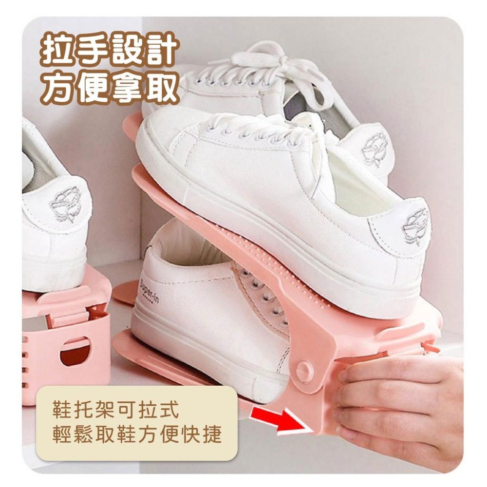 雙層收納鞋架 鞋架 鞋盒 鞋櫃 可調節簡易鞋架 可調式鞋架 簡易收納鞋架 北歐色鞋架 鞋托架 雙層鞋架 台灣出貨-細節圖8