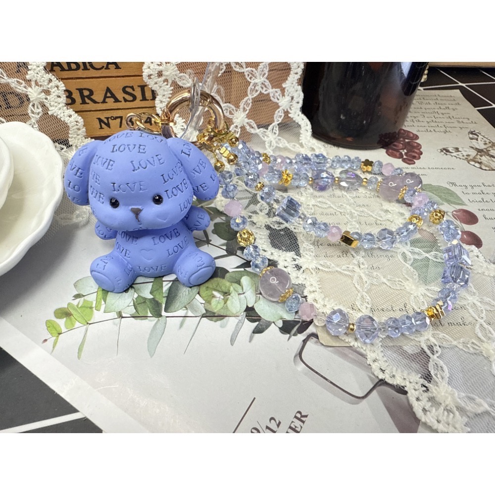 紫水晶小狗手機短鏈-細節圖4
