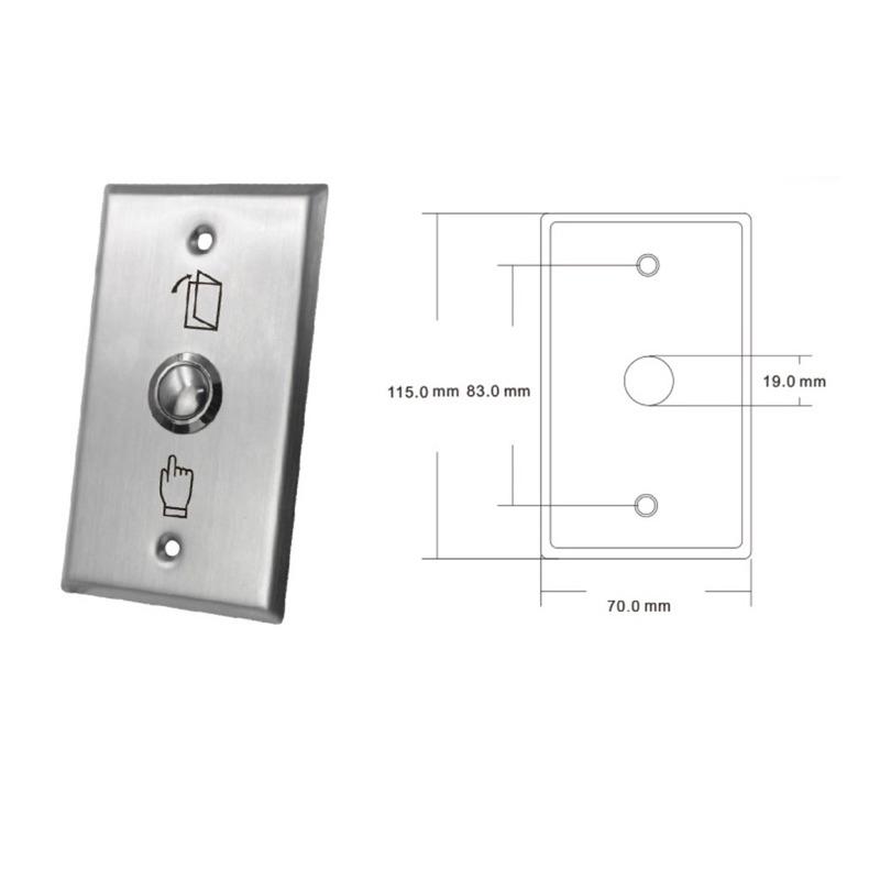 不鏽鋼開門按鈕 LED燈 不鏽鋼按鈕 開門按鈕 門禁按鈕 出門按鈕 開關面板-細節圖2