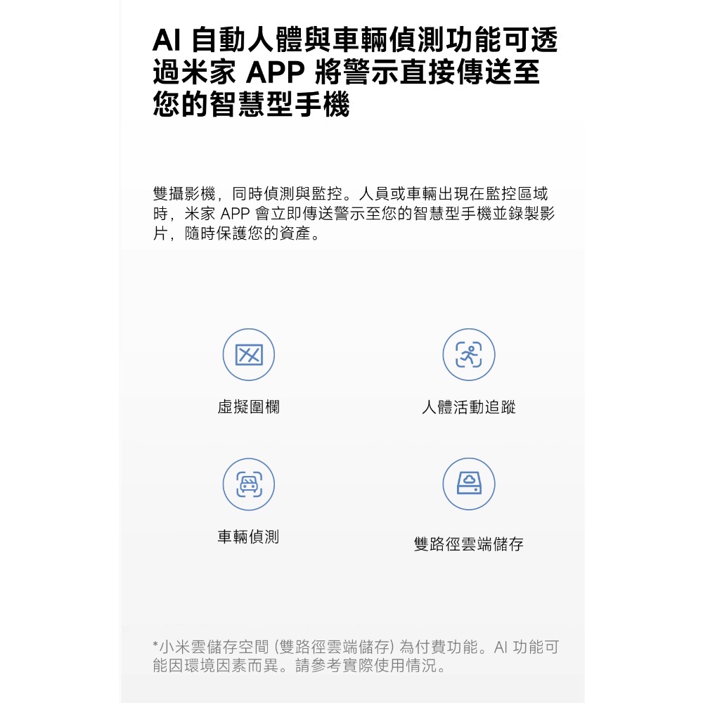 Xiaomi 室外攝影機 CW500 雙攝版 小米攝影機 CW500 雙攝版 小米室外監視器 小米攝影機 室外雙鏡頭-細節圖9